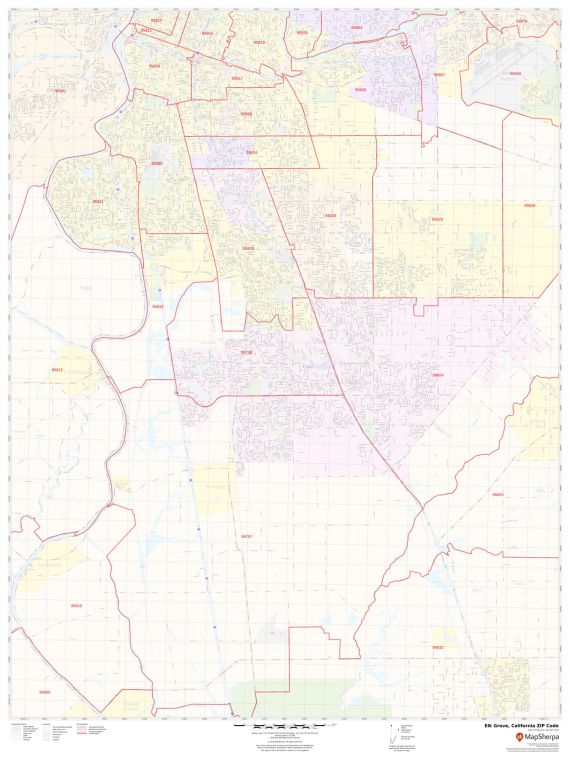 Elk Grove ZIP Code Map