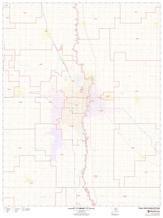Fargo ZIP Code Map