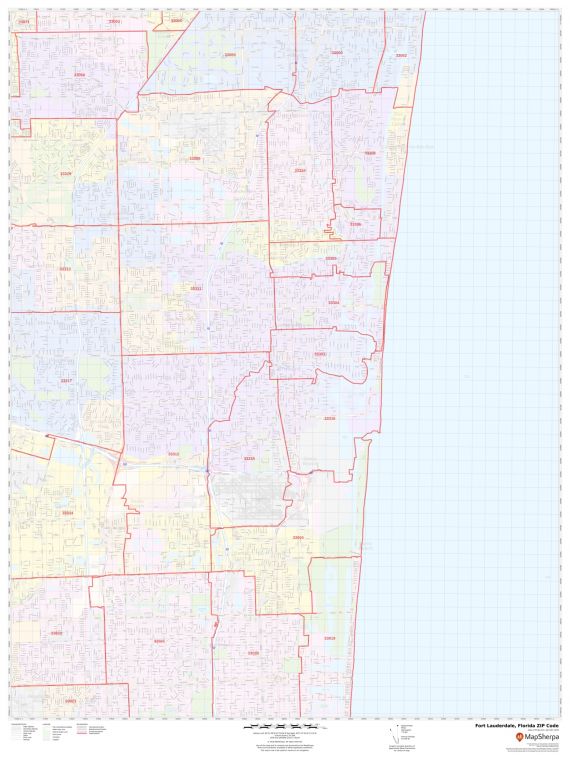 Fort Lauderdale ZIP Code Map