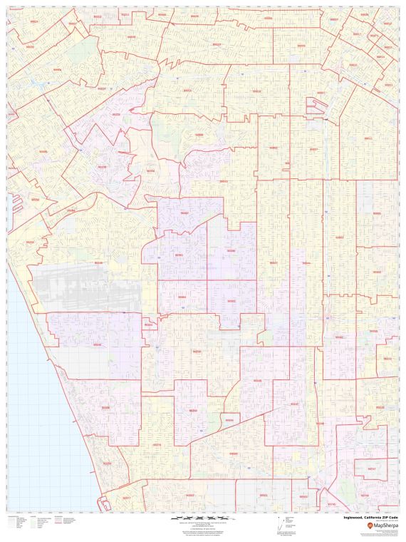Inglewood ZIP Code Map
