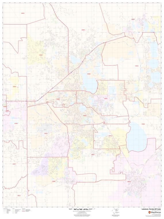 Lakeland ZIP Code Map