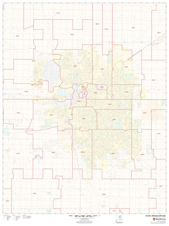 Lincoln ZIP Code Map