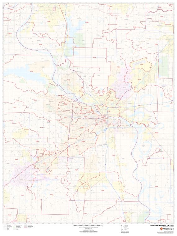 Little Rock ZIP Code Map