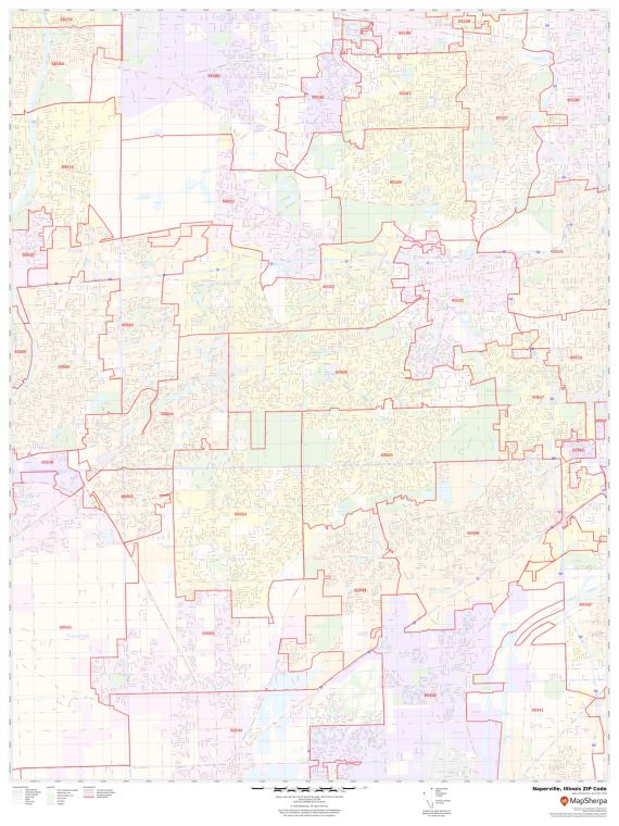 Naperville ZIP Code Map