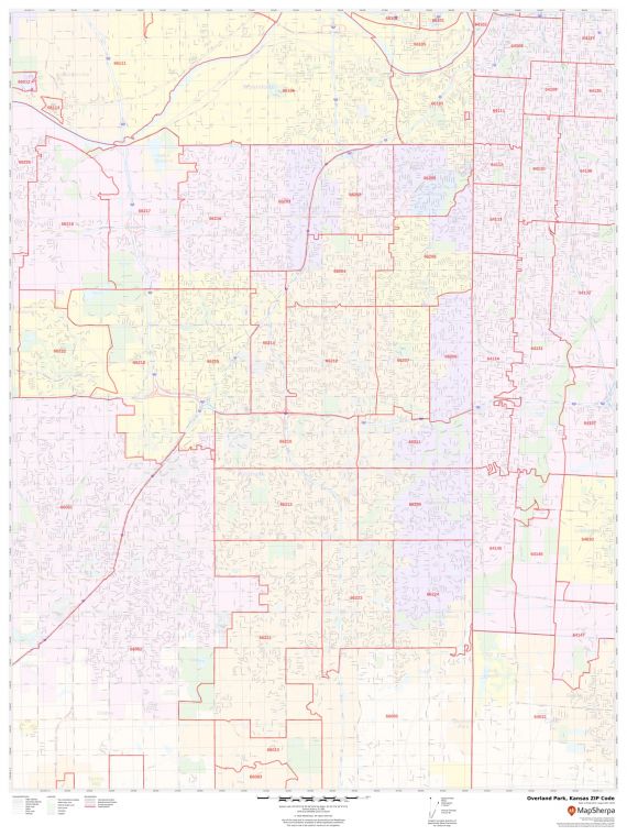 Overland Park ZIP Code Map