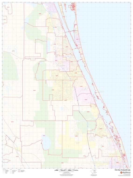 Palm Bay ZIP Code Map