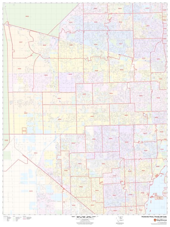 Pembroke Pines ZIP Code Map