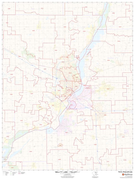 Peoria ZIP Code Map