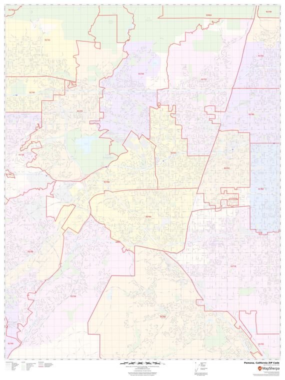 Pomona ZIP Code Map