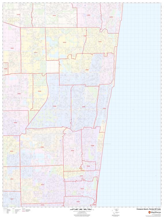 Pompano Beach ZIP Code Map