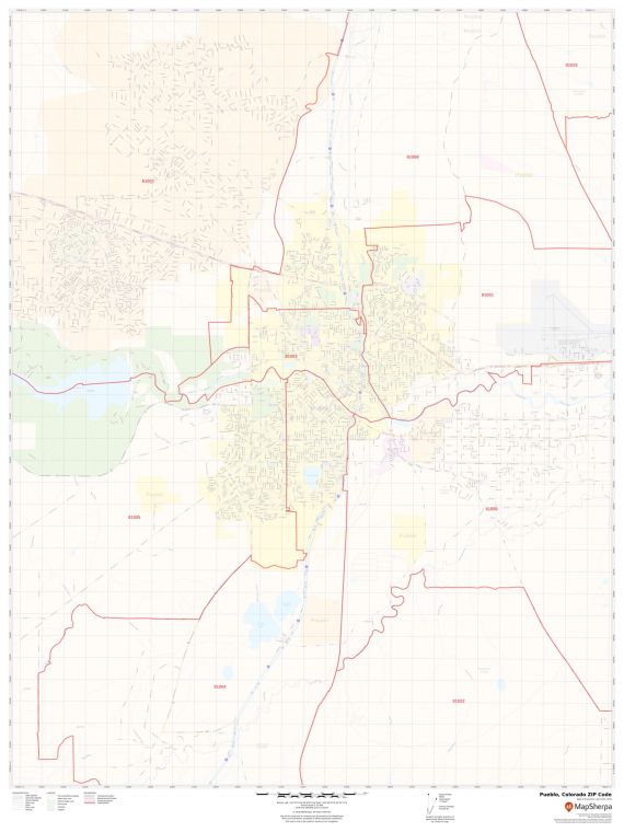 Pueblo ZIP Code Map