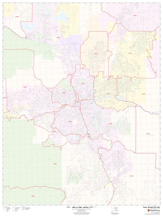 Reno ZIP Code Map