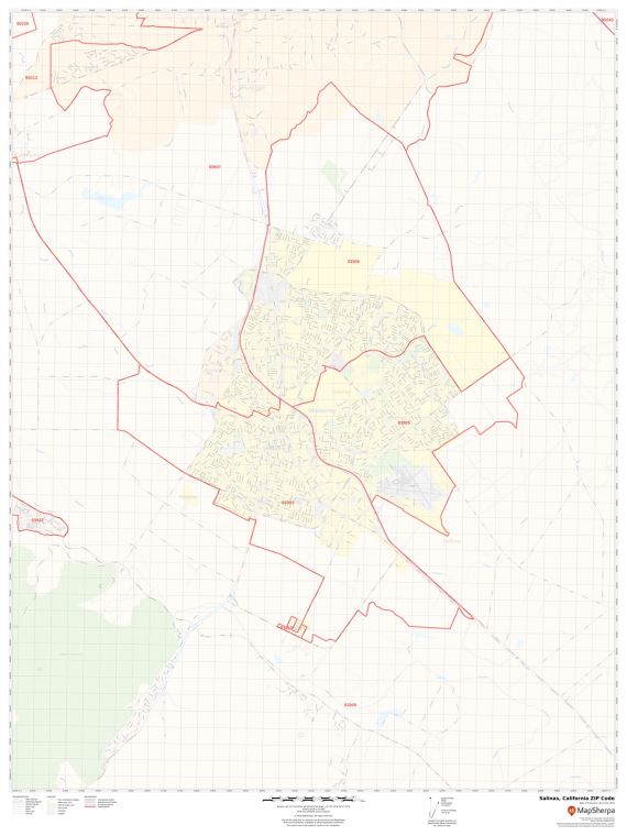 Salinas ZIP Code Map