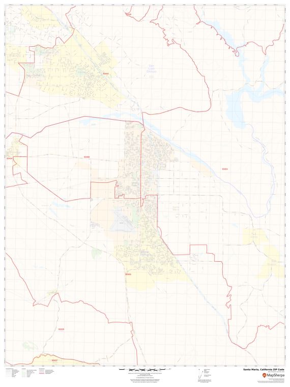 Santa Maria ZIP Code Map