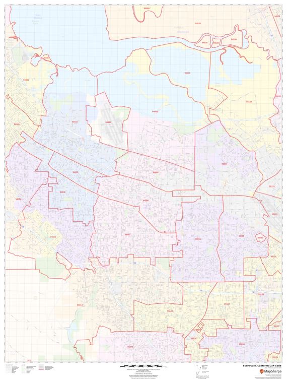 Sunnyvale ZIP Code Map