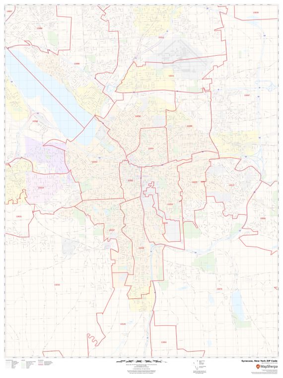 Syracuse ZIP Code Map