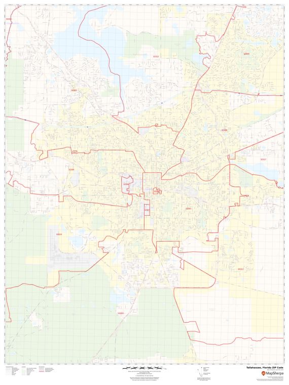 Tallahassee ZIP Code Map