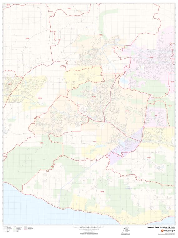 Thousand Oaks ZIP Code Map