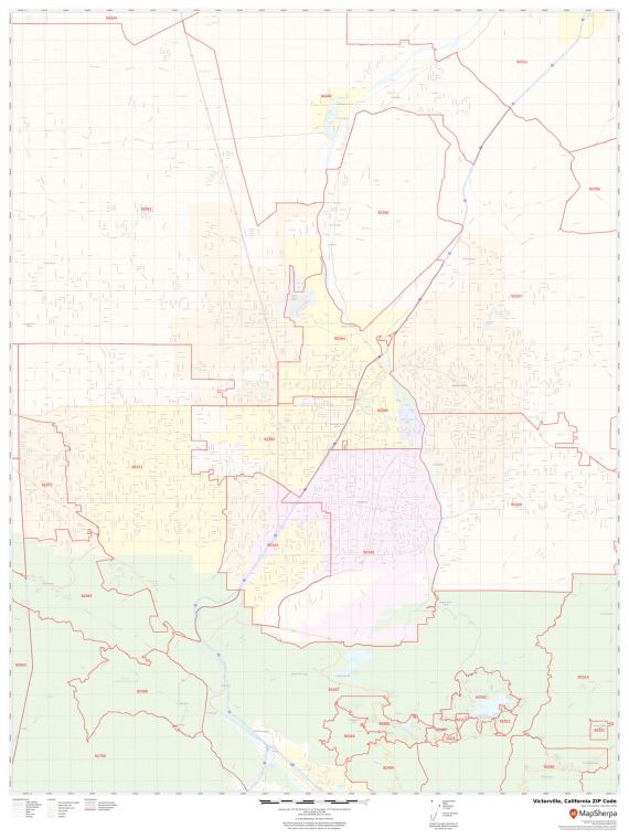 Victorville ZIP Code Map
