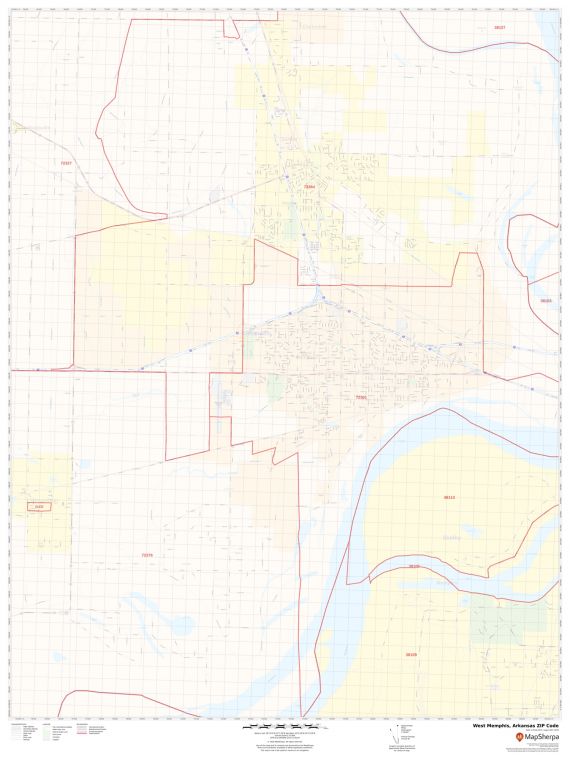 West Memphis ZIP Code Map