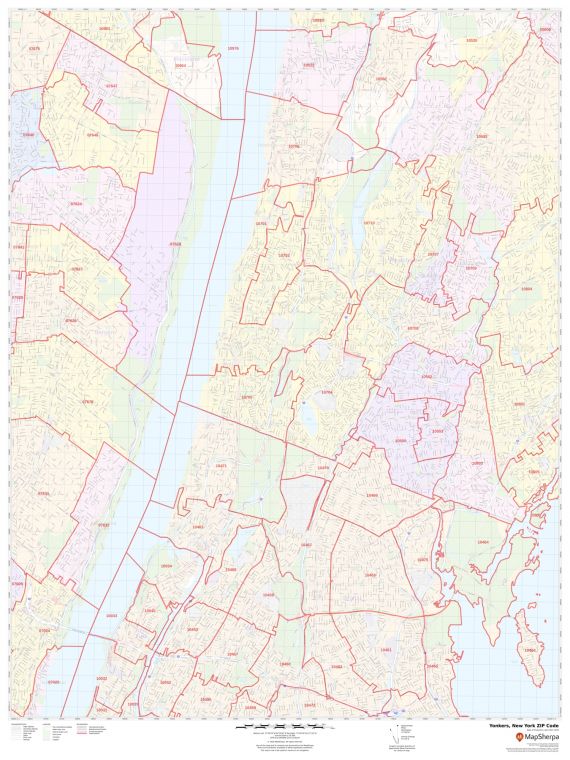 Yonkers ZIP Code Map
