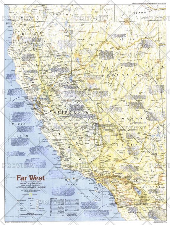 Making Of America Far West Published 1984 Map