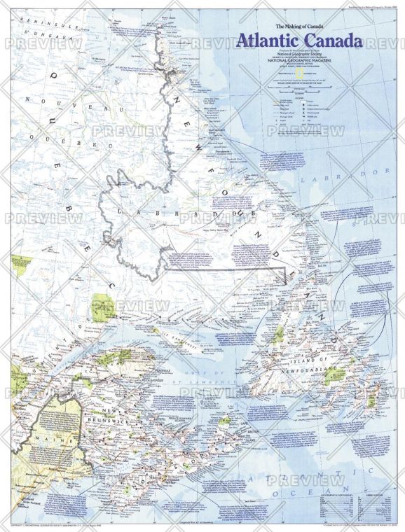 Making Of Canada Atlantic Canada Published 1993 Map