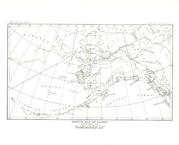 Alaska Published 1891 Map
