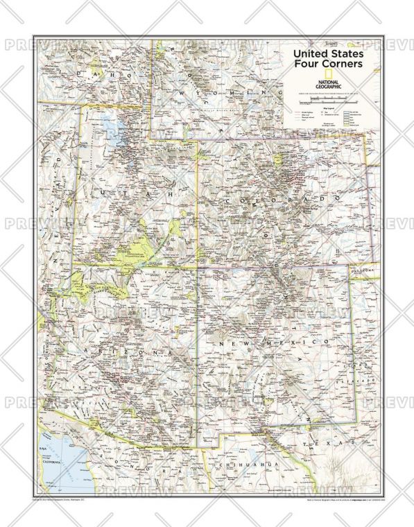 Four Corners U S Atlas Of The World 10Th Edition Map