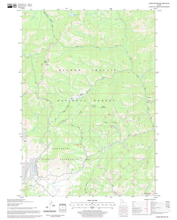 Basin Butte Quadrangle Map