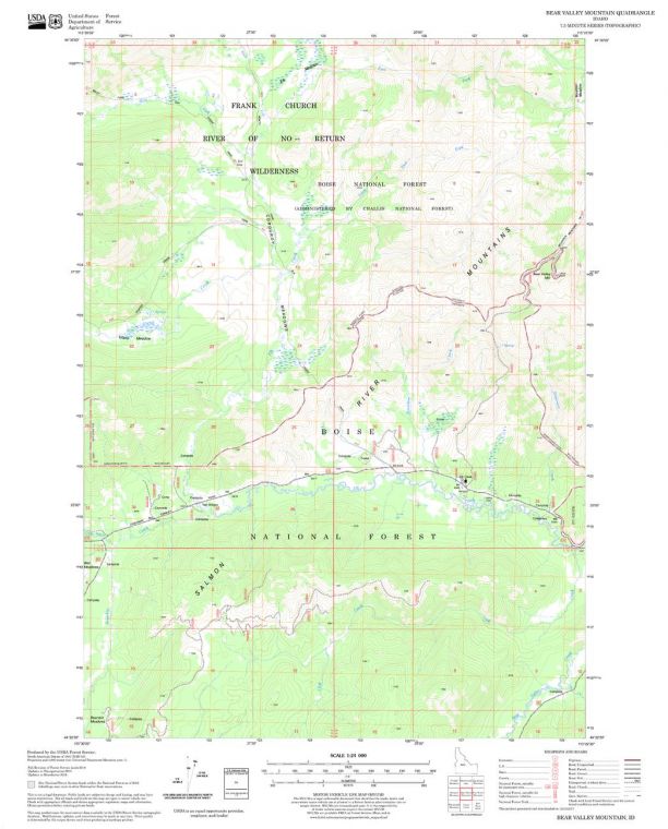 Bear Valley Mountain Quadrangle Map