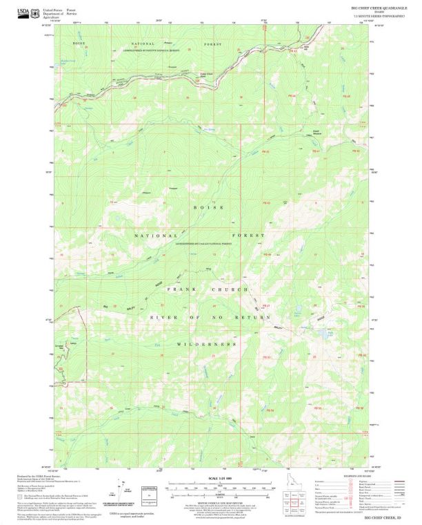 Big Chief Creek Quadrangle Map