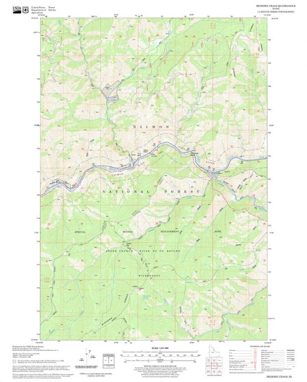 Bighorn Crags Quadrangle Map