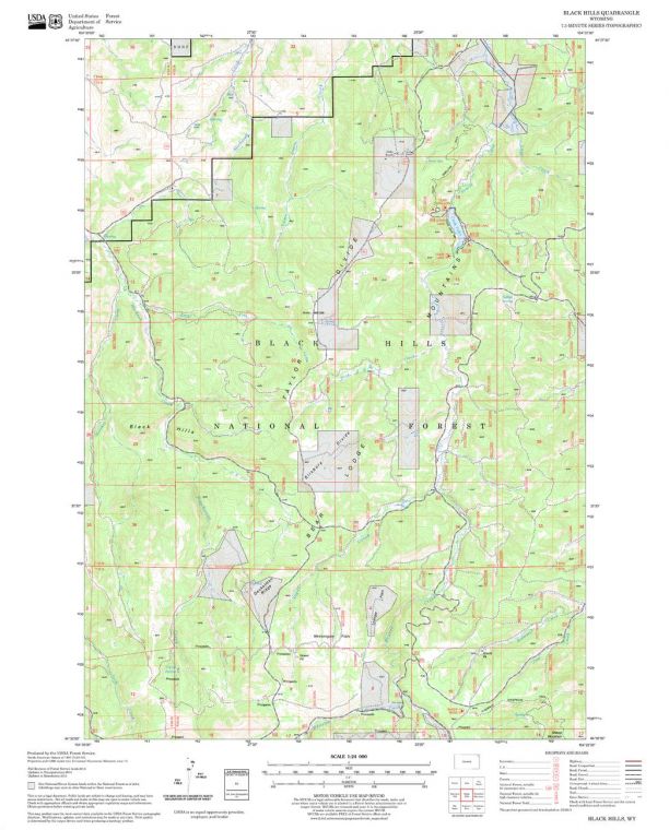 Black Hills Quadrangle Map