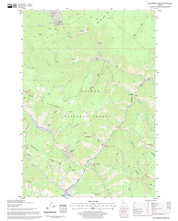 Blackbird Creek Quadrangle Map