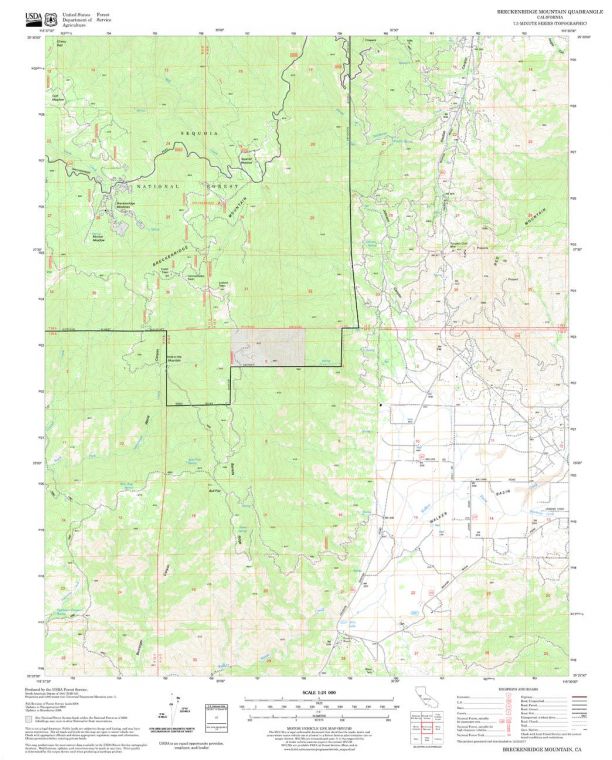 Breckenridge Mountain Quadrangle Map