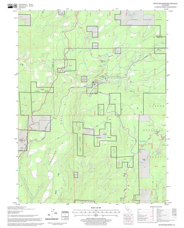 Butte Meadows Quadrangle Map