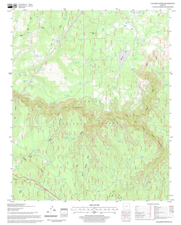 Calloway Butte Quadrangle Map