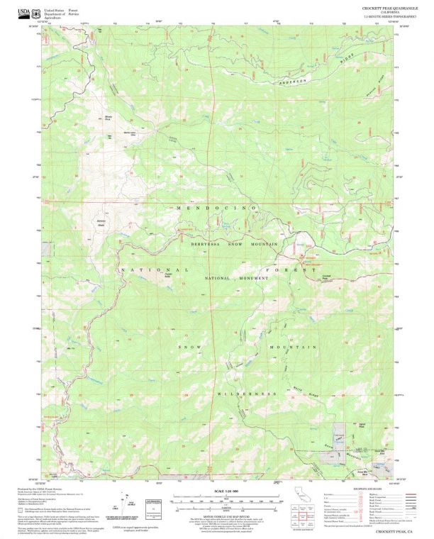 Crockett Peak Quadrangle Map