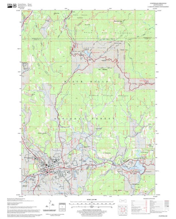 Custer Quadrangle Map