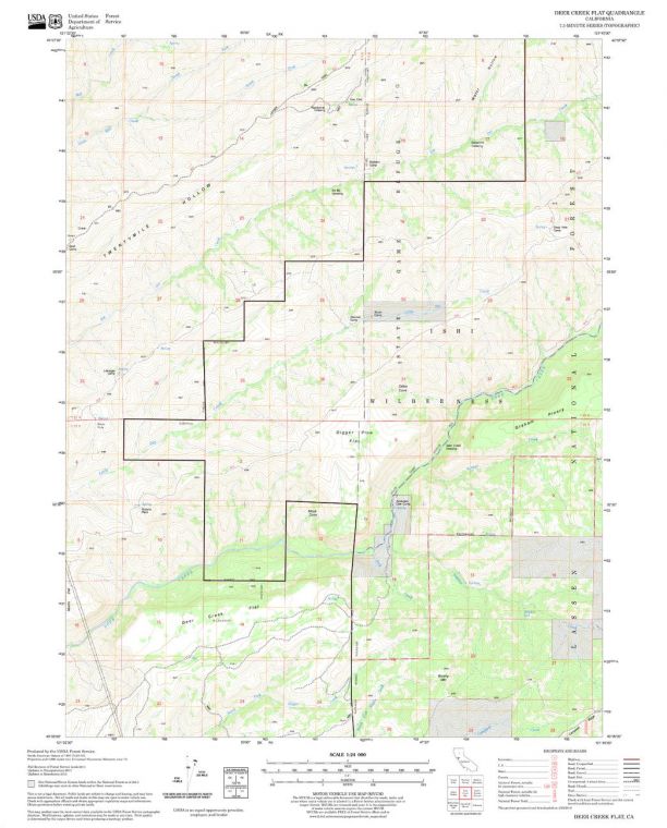 Deer Creek Flat Quadrangle Map