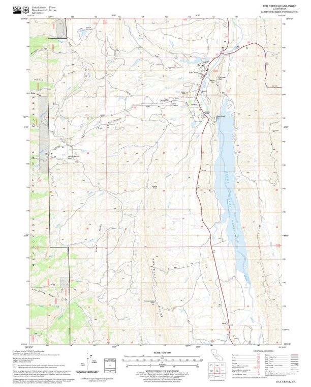 Elk Creek Quadrangle Map