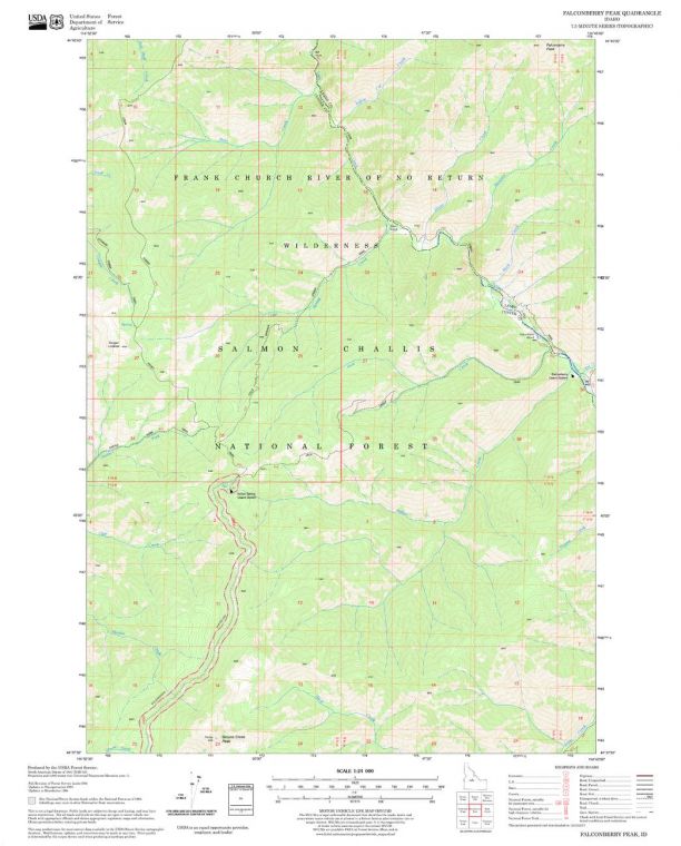 Falconberry Peak Quadrangle Map