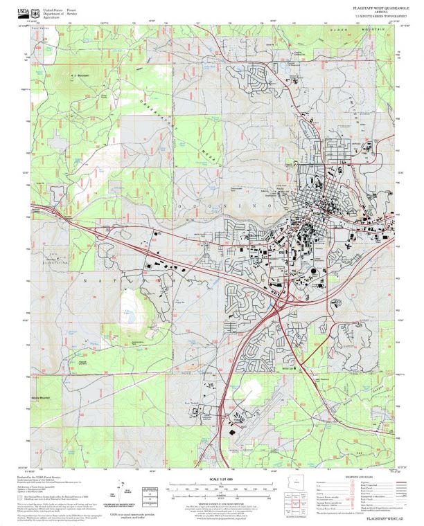 Flagstaff West Quadrangle Map