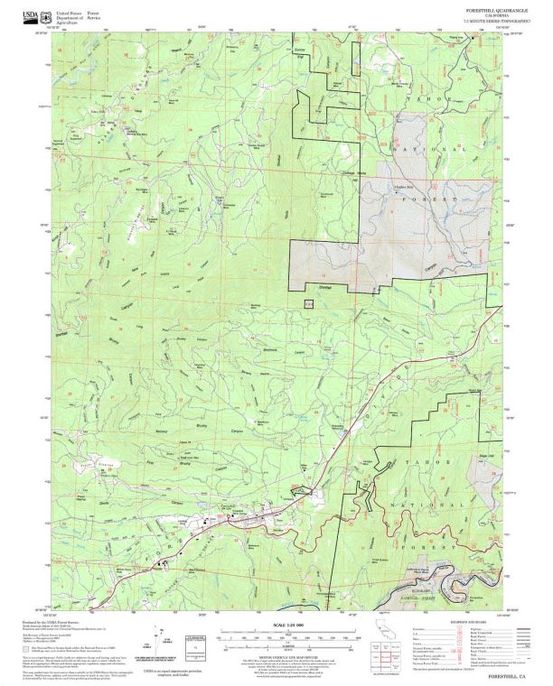 Foresthill Quadrangle Map