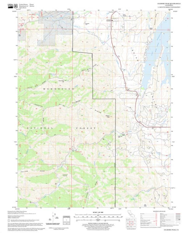 Gilmore Peak Quadrangle Map