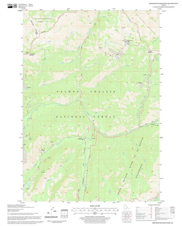 Greyhound Mountain Quadrangle Map