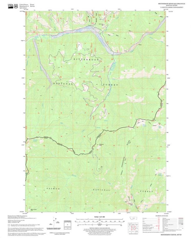 Henderson Ridge Quadrangle Map