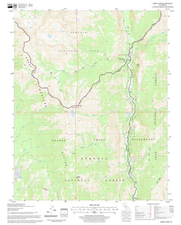 Kern Lake Quadrangle Map