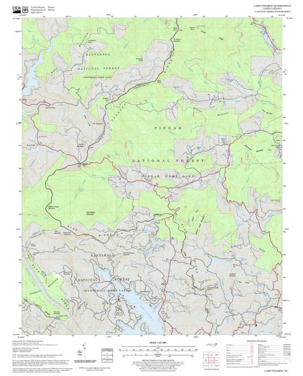 Lake Toxaway Quadrangle Map